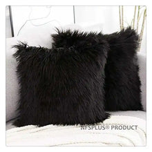 Plush Decorative Pillow Covers Pillowcase 18x18 inch Black White Red Green Purple Grey 45x45cm Throw Pillow Sofa Cushion Cover VELNIX