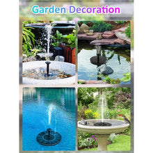 Floating Solar Fountain Pump with 6 Nozzles, Solar Powered Bird Bath Water Fountain for Garden Patio Pond Pool Outdoor Decor VELNIX