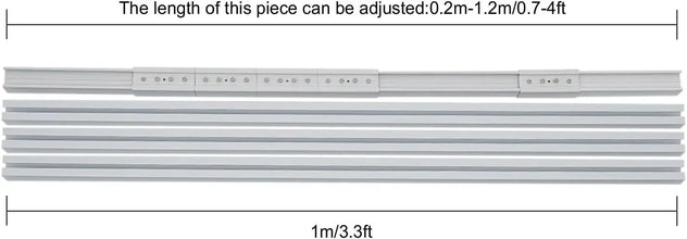 Electric Intelligent Curtain Rail, 2.16-4.2 m Curtain Rail w/Remote Control, App Control, Voice Control w/Timer, Memory Function VELNIX