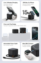 Baseus 3 in 1 25W Magnetic Wireless Charger Stand 15W Fast Wireless Charging Desktop Dock Station For iPhone16 15 14 13 Airpod VELNIX