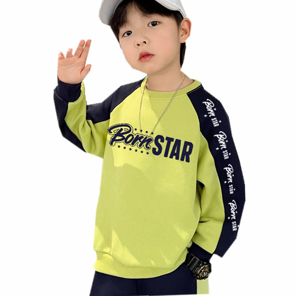 Kids Casual Cotton Sweatshirt For Boys New Spring Clothes Thicken Tee Tops Teenage Child Fashion Streetwear Outfit Sweatshirt DSers