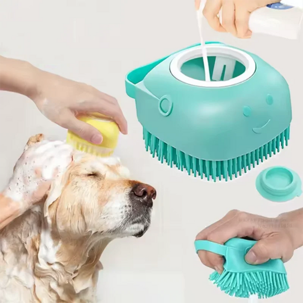 New Bath Massage Brush Bathroom Multifunctional Puppy Big Dog Cat Soft Safety Silicone Pet Accessories for Dogs Cats Tools VELNIX