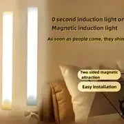 Intelligent Cabinet Light Human Body Induction Light Magnetic Suction Bedroom Bedside Wardrobe Charging Long Strip Night Light VELNIX
