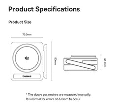 Baseus 3 in 1 Magnetic Wireless Charger Qi2.2 25W Fast Charging For iPhone 17 16 15 14 Apple Watch Earbuds AirPods Pro iWatch VELNIX