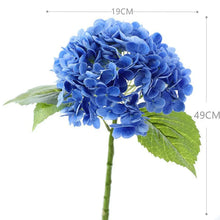 Hydrangea Artificial Flowers Real Touch Latex 19 Inch Large Hydrangea for Home Decoration Bridal Bouquet Wedding 49cm  Decor VELNIX