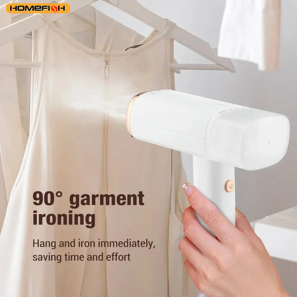 HOMEFISH Garment Steamers 130ml Handheld Fabric Steamer Fast-Heat 1000W Iron Steam Cleaner for Home Travelling Portable VELNIX