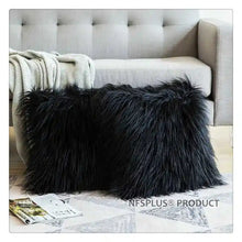 Plush Decorative Pillow Covers Pillowcase 18x18 inch Black White Red Green Purple Grey 45x45cm Throw Pillow Sofa Cushion Cover VELNIX