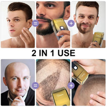 Professional Beard Trimmer for Men Reciprocating 3-Blade Shave System Hair Clippers Washable Electric Shaver VELNIX