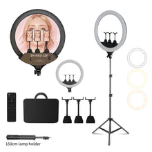 SH Upgrade 18inch Ring Light  Selfie LED Video Lamp With Tripod Stand Phone Clip For YouTube Live Light Photo Photography Studio VELNIX