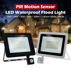 LED FloodLight PIR Motion Sensor Outdoor Led Spotlight 10W 20W 30W 50W 100W IP66 Waterproof Outdoor Garden Lighting Street Light VELNIX
