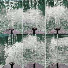 Floating Solar Fountain Pump with 6 Nozzles, Solar Powered Bird Bath Water Fountain for Garden Patio Pond Pool Outdoor Decor VELNIX