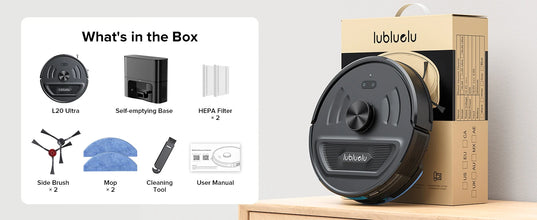 Lubluelu L20Max Self-Emptying 3-in-1 Robot Vacuum Mop - 6000Pa Suction LiDAR Navigation Large Dust Bag Hands-Free 120min Runtime DSers
