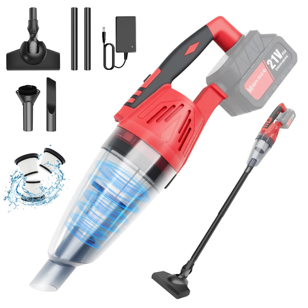 120W Cordless Vacuum Cleaner for Car, 5500Pa Suction, 2-IN-1 Handheld Car Vacuum Cleaner for Carpet, with 21V 2.2Ah Battery VELNIX