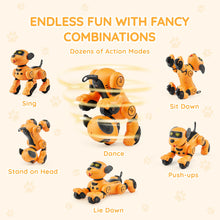 SucceBuy Remote Control Robot Dog Toy Dog Programmable Smart Interactive Robotic Pet for Kids Singing Dancing RC Stunt Toy VELNIX