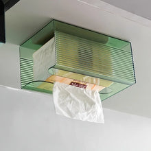 1pc Transparent Wall-Mounted Tissue Holder Multi-Functional Home Organizer Kitchen Storage Perfect for Minimalist Bathroom Decor VELNIX