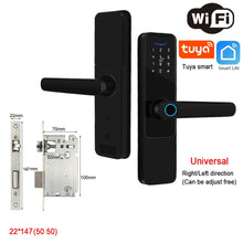 Wifi Smart Door Lock with Handle Keyless Entry Fingerprint Digital Lock Free App Remote Control Door 35-120mm VELNIX
