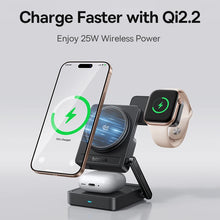 Baseus 3 in 1 Magnetic Wireless Charger Qi2.2 25W Fast Charging For iPhone 17 16 15 14 Apple Watch Earbuds AirPods Pro iWatch VELNIX