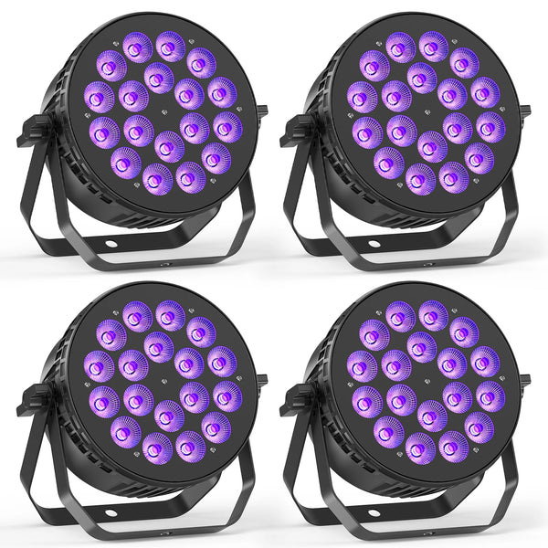U'King 4PCS 18X8W RGBW LED Par Light DMX512 Disco Light 4IN1 LED Stage Light Effect DJ Equipment for Wedding Bar KTV Party VELNIX