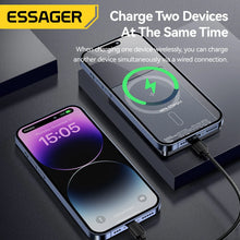 Essager Thin Wireless Power Bank Magnetic 20W 5000mAh Portable Fast Charging External Battery for Magsafe For iPhone 17 16 15 14 VELNIX