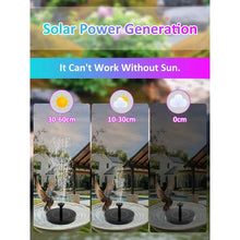 Floating Solar Fountain Pump with 6 Nozzles, Solar Powered Bird Bath Water Fountain for Garden Patio Pond Pool Outdoor Decor VELNIX