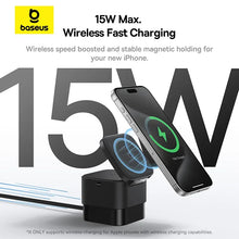 Baseus 3 in 1 25W Magnetic Wireless Charger Stand 15W Fast Wireless Charging Desktop Dock Station For iPhone16 15 14 13 Airpod VELNIX