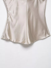 2026 New Summer Satin Textured Black Sling Tops Women Elegant V-neck Backless Tops Shirt Women Sexy Tops Club Party Tanks VELNIX