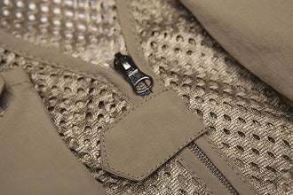 Plus Size Men's Vest Mesh Waistcoat Summer Tool Multi Pocket Work Wear Big Large Cargo Sleeveless Jacket Male Fishing Quick Dry VELNIX