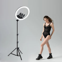 SH Upgrade 18inch Ring Light  Selfie LED Video Lamp With Tripod Stand Phone Clip For YouTube Live Light Photo Photography Studio VELNIX