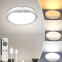 2PCS LED Motion Sensor Ceiling Light with Remote, USB Rechargeable Dimmable Magnetic Wall Lamp for Bedroom Bedside Study Room VELNIX