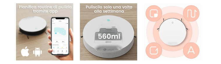 Lefant N1 Robot Vacuum Cleaner, Suction Power 4500PA, 4 Cleaning Modes, App Control, Up to 165 Minutes Autonomy VELNIX