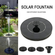 Floating Solar Fountain Pump with 6 Nozzles, Solar Powered Bird Bath Water Fountain for Garden Patio Pond Pool Outdoor Decor VELNIX