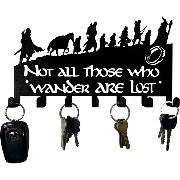 Decorative Metal Key Holder, Wall Mounted key hooks for home Hanging Artwork Storage Rack Metal Wall Hanging Iron Art Artwork VELNIX