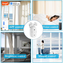 1/2PCS Tuya Smart Wifi Curtain Robot (with gateway), Roman Rod Track, APP Remote Control,Voice Control，Single/Double Opening VELNIX