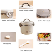 304 Stainless Steel Lunch Box 2 Layer Double Wall Thermal Food Jar, Insulated Bento Box Leakproof Lunch Container with lunch Bag VELNIX