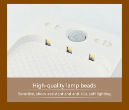 PIR Motion Sensor LED Night Light USB Rechargeable Night Lamp for Bedroom Staircase Hallway Wardrobe Closet Cabinet Lighting VELNIX