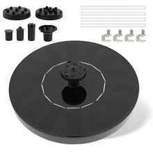 Floating Solar Fountain Pump with 6 Nozzles, Solar Powered Bird Bath Water Fountain for Garden Patio Pond Pool Outdoor Decor VELNIX