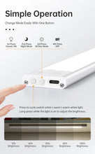 LED Motion Sensor Light Night Light Wireless USB Under Cabinet Light For Kitchen Cabinet Bedroom Wardrobe Sensor Indoor Lighting VELNIX