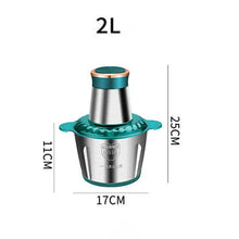 2L Stainless Steel Electric Chopper Meat Grinder Mincer Vegetable Chopper Meat Slicer Machine Household Grinder Food Processor VELNIX