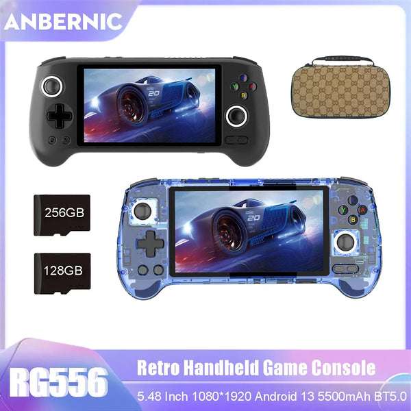 ANBERNIC RG556 Retro Handheld Game Console 5.48 Inch AMOLED Large Screen BT5.0 Android 13 System 1080*1920 Video Gaming Player VELNIX