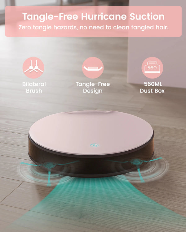 Lefant N1 Robot Vacuum Cleaner, Suction Power 4500PA, 4 Cleaning Modes, App Control, Up to 165 Minutes Autonomy VELNIX