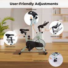 Superun Magnetic Control Exercise Bike Large Tablet Holder Comfortable Seat Indoor Cycling Bike Cardio Fitness Bike VELNIX