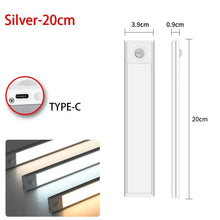 LED Motion Sensor Light Night Light Wireless USB Under Cabinet Light For Kitchen Cabinet Bedroom Wardrobe Sensor Indoor Lighting VELNIX