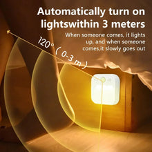 PIR Motion Sensor LED Night Light USB Rechargeable Night Lamp for Bedroom Staircase Hallway Wardrobe Closet Cabinet Lighting VELNIX