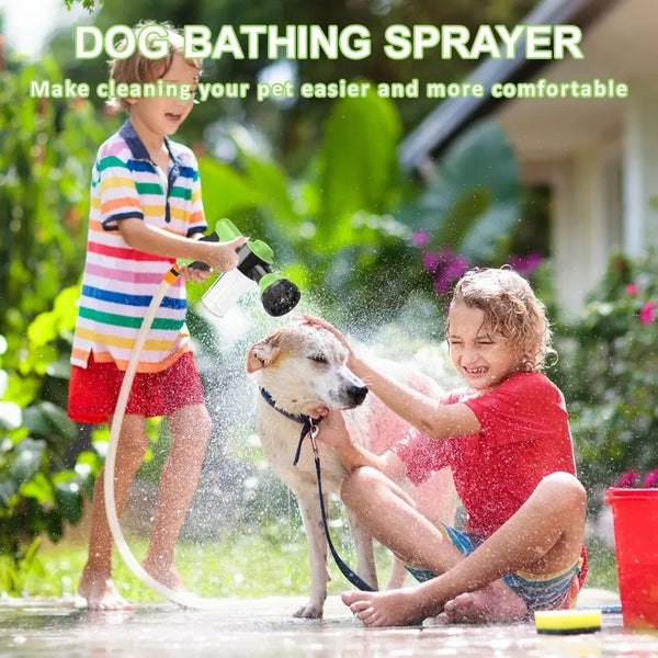 Dog Shower Sprayer 8 in 1 Pet Bath Cleaning Cat Dog Shower Gun High-pressure Hose Nozzle Foam Garden Car Animal Dog Wash Tool VELNIX