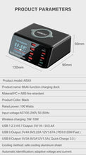 100W 8 Ports USB Charger Station With Wireless Charging Digital Display Screen QC3.0 PD3.0 Quick Charge For iPhone 14 13 Xiaomi VELNIX