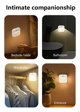 PIR Motion Sensor LED Night Light USB Rechargeable Night Lamp for Bedroom Staircase Hallway Wardrobe Closet Cabinet Lighting VELNIX