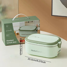 304 Stainless Steel Electric Lunch Box Constant Temperature Heated Lunch Box Plug-in 1.2L Double Chamber Water-Free Lunch Box VELNIX