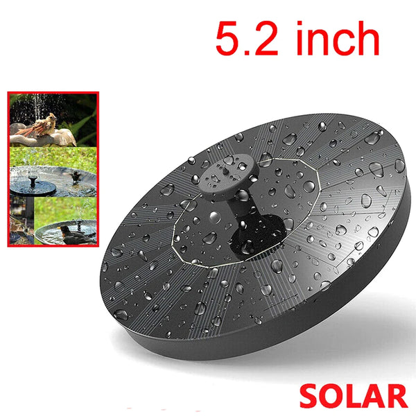 13cm Solar Powered Floating Bird Bath Water Fountain Outdoor Pond Pool Garden Patio With 4 Nozzles Water Pool Pond Decor VELNIX