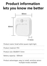 PIR Motion Sensor LED Night Light USB Rechargeable Night Lamp for Bedroom Staircase Hallway Wardrobe Closet Cabinet Lighting VELNIX