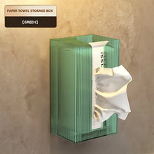 1pc Transparent Wall-Mounted Tissue Holder Multi-Functional Home Organizer Kitchen Storage Perfect for Minimalist Bathroom Decor VELNIX